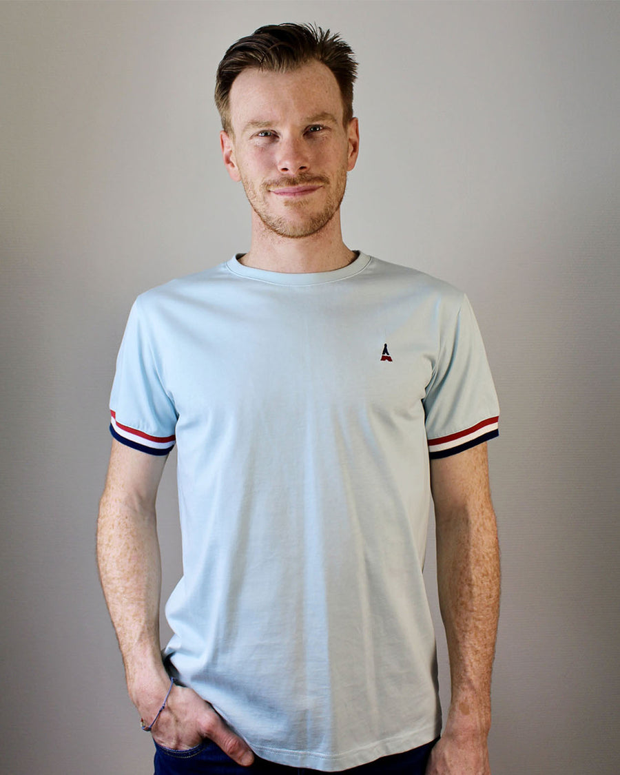 T-SHIRT Homme Coton bio | Gaulois Bleu Ciel