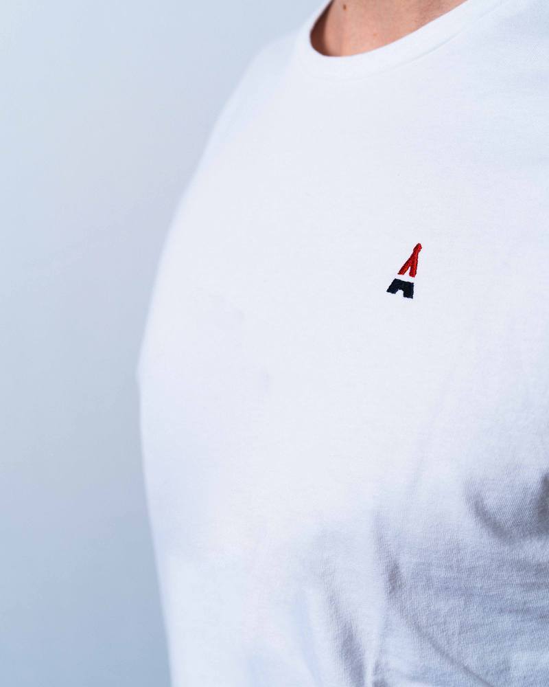 T-shirt HOMME simple blanc - COTON BIO T-shirt bio - Maison FT made in France ou Bio