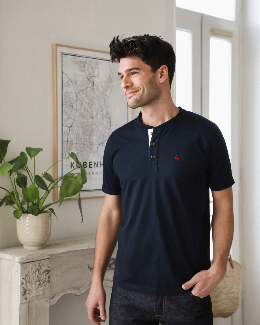 Henley homme coton bio 