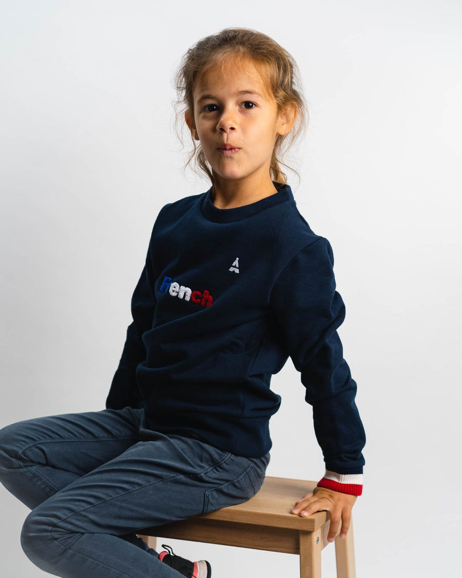 Pull bleu blanc rouge enfant