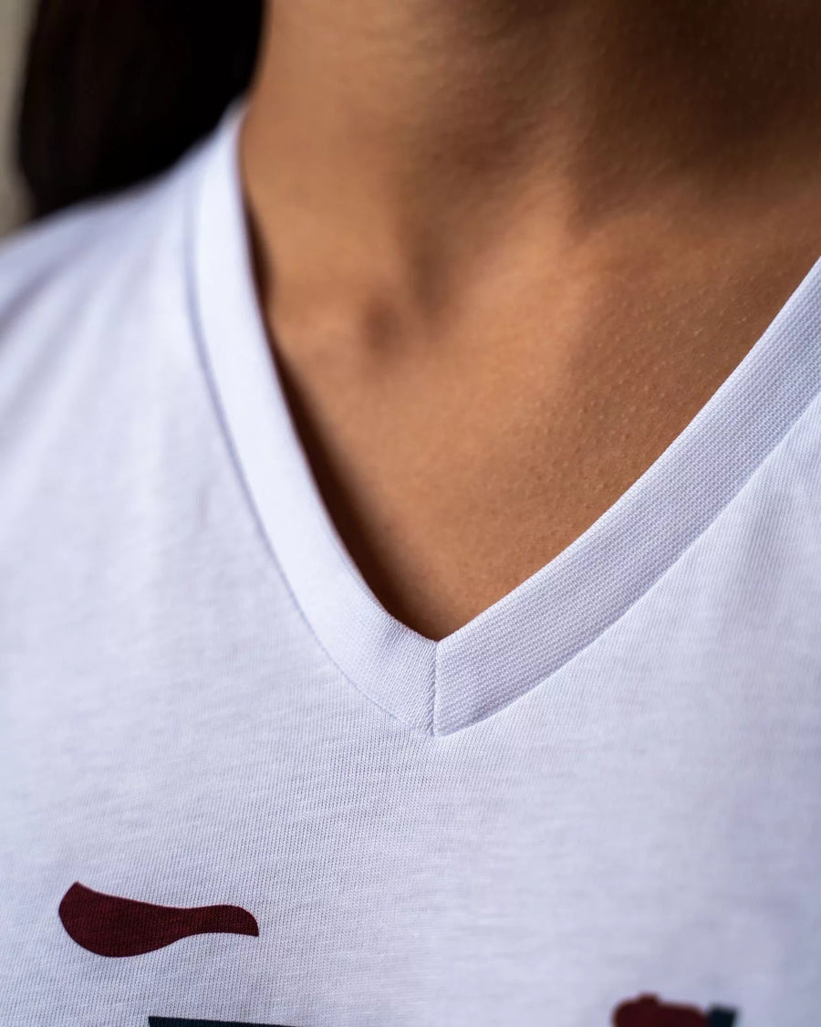 T-SHIRT Femme Guidon Futé col V - Coton Bio